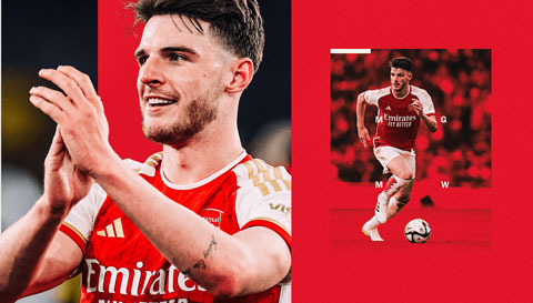 Sự thay đổi vai trò của Rice giúp Arsenal có nhiều cách triển khai bóng hơn