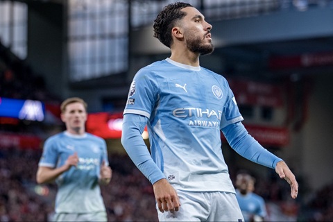 Cherki ăn mừng sau khi ghi bàn vào lưới Liverpool cuối tuần trước