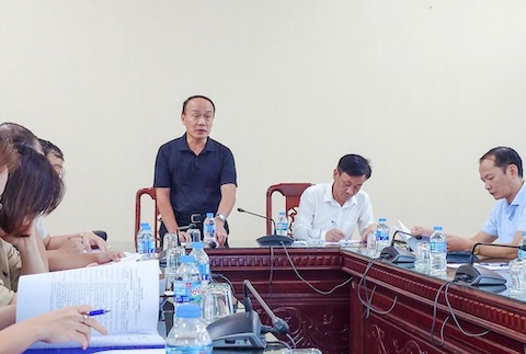Tổng thư ký VFF Nguyễn Văn Phú phát biểu tại cuộc họp. Ảnh: VFF 