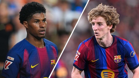 So với Rashford, Gordon phù hợp hơn với yêu cầu về chiến thuật của Barca. Ảnh: ESPN