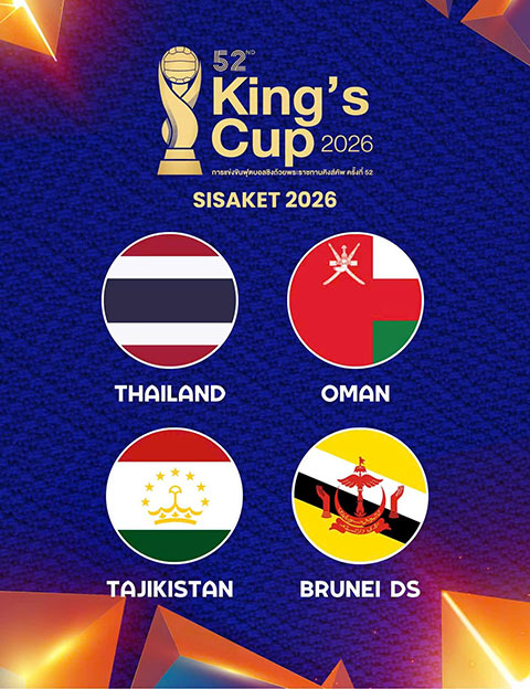 FAT công bố Brunei là khách mời cuối cùng tham dự King's Cup