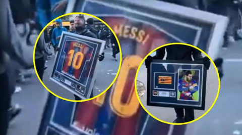 Chiếc áo đấu của Messi trong mùa cuối khoác áo Barca
