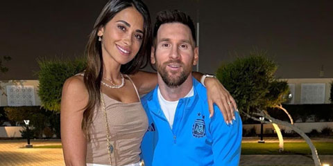 Messi và cô vợ Antonela Roccuzzo 