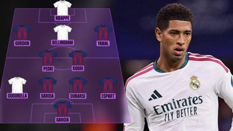 Real Madrid chỉ có 3 ngôi sao góp mặt ở siêu đội hình kết hợp El Clasico