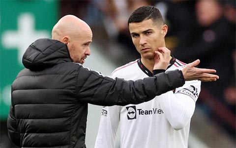 Ten Hag từng chỉ trích Ronaldo thiếu cường độ
