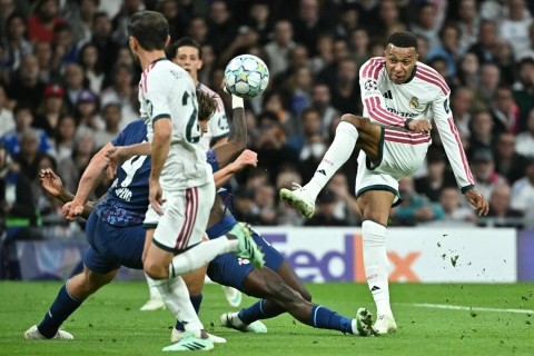 Tiền đạo người Pháp bước vào trận El Clasico với phong độ cực tốt. Ảnh: Straits Times
