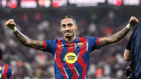 Raphinha đang dẫn đầu danh sách "Vua phá lưới" La Liga