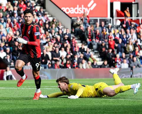 Bournemouth rất nguy hiểm ở các tình huống bóng dài với một Evanilson cơ động phía trên
