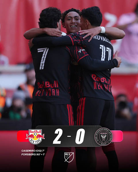 Inter Miami bại trận trước New York Red Bulls