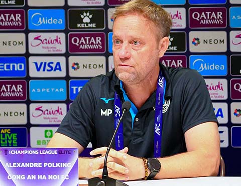 HLV Mano Polking đặt mục tiêu cho CAHN có điểm đầu tiên ở AFC Champions League Elite. Ảnh: CAHN