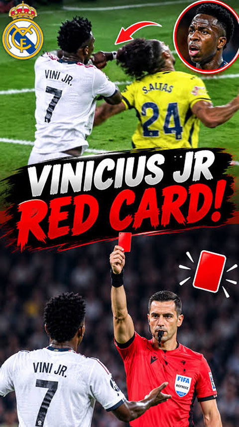 Vinicius hiện vẫn đang bị treo giò do chiếc thẻ đỏ phải nhận ở trận đấu với Villarreal