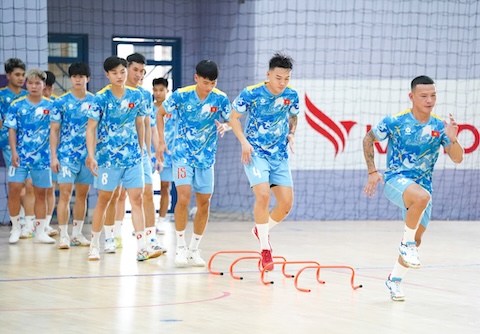 ĐT futsal Việt Nam tập trung chuẩn bị cho đại hội - Ảnh: VFF