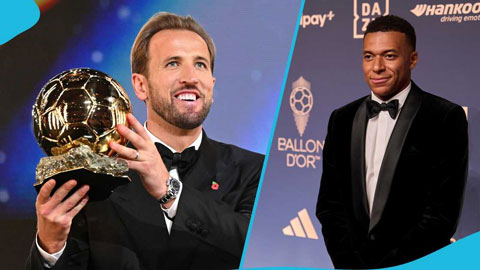 Cách biệt giữa Kane và Mbappe được cho là nhỏ nhất lịch sử Quả Bóng Vàng