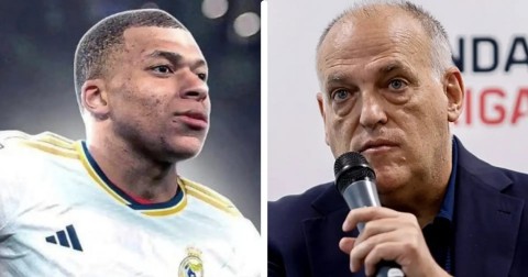 Cả Mbappe và chủ tịch La Liga, Javier Tebas đều đã lên tiếng xin lỗi. Ảnh: Tribuna