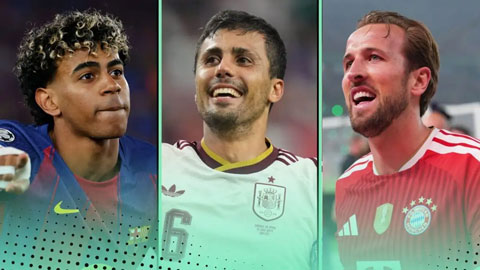 Yamal, Rodri và Kane góp mặt ở đội hình hay nhất thế giới theo Planet Football 