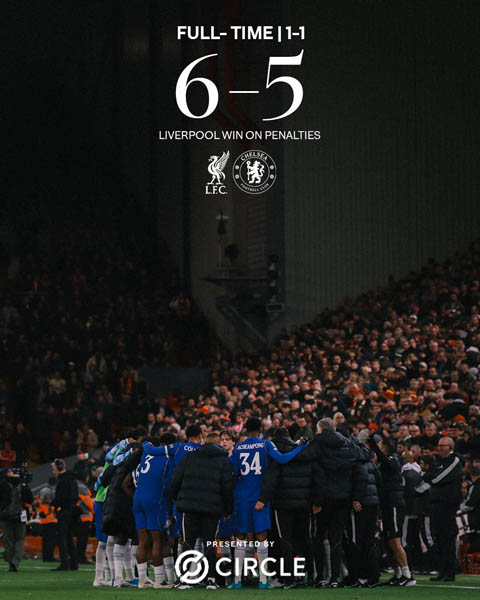 Liverpool đi tiếp ở cúp Liên đoàn sau khi vượt qua Chelsea