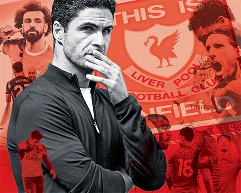 Arteta phải tìm cách vượt qua được áp lực tại Anfield