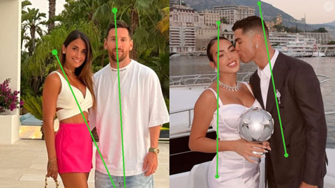 Hình ảnh thân mật của hai cặp đôi Lionel Messi - Antonela Roccuzzo và Cristiano Ronaldo - Georgina Rodriguez