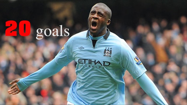 Toàn bộ 20 bàn thắng của Yaya Toure mùa này