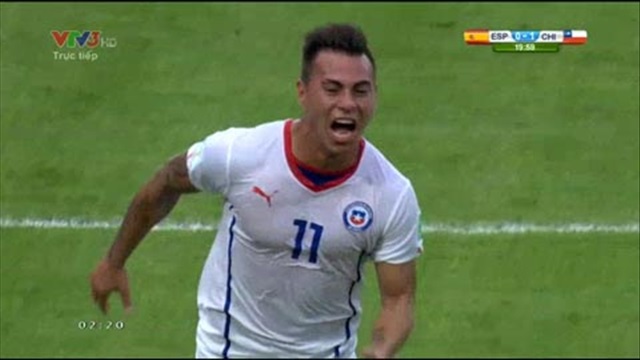 VÀO! Phối hợp hoàn hảo, Vargas mở tỉ số trận đấu (TBN 0-1 Chile)