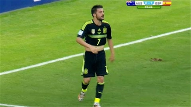 VÀO!!! Villa đánh gót ghi bàn siêu đẹp (Australia 0-1 Tây Ban Nha)