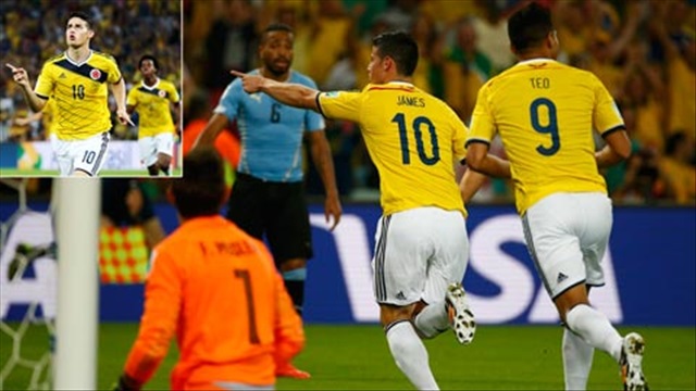 Colombia 2-0 Uruguay: Người hùng James Rodriguez