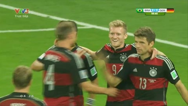 Brazil - Đức: VÀO!!! Schürrle ghi bàn nâng tỷ số lên 6-0