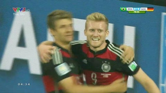 Brazil - Đức: VÀO!!! Lại là André Schürrle nâng tỷ số lên 7-0 cho ĐT Đức