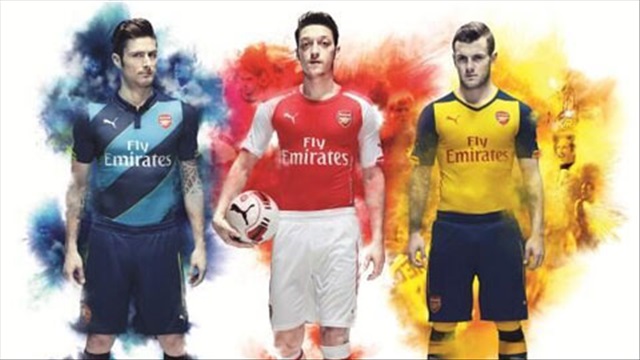 Arsenal ra mắt áo đấu mùa giải 2014/15