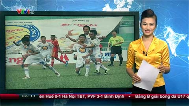 VTV1 đưa tin lễ khai mạc và loạt trận đầu tiên  VCK giải U17 QG báo Bóng đá  - Cúp Thái Sơn Nam 2014