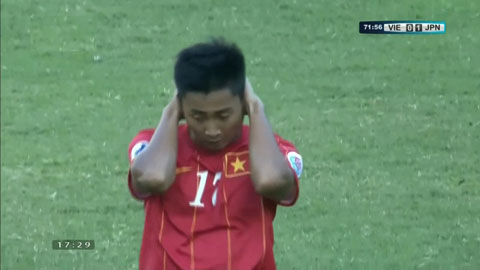 Tuấn Tài suýt lập siêu phẩm (U19 Việt Nam 1-3 U19 Nhật Bản)
