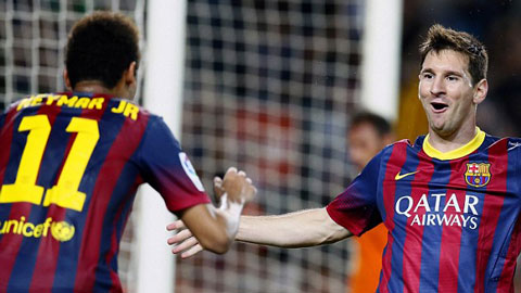 Pha phối hợp ghi bàn hoàn hảo của cặp song sát Messi - Neymar