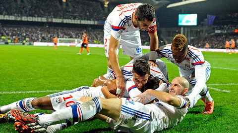 Montpellier 1-5 Lyon (Vòng 10 Ligue 1 2014/15)