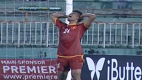 Cột dọc từ chối bàn thắng của Hải Anh (Trực tiếp: Việt Nam 1-0 U23 Bahrain)