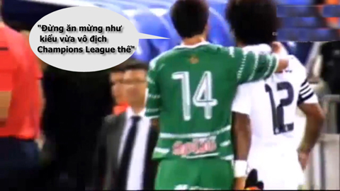 Marcelo bị đối phương tỉa đểu sau khi ăn mừng chiến thắng trước Cornella