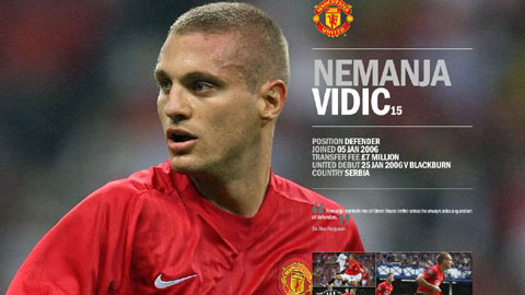 M.U trong nỗi nhớ trung vệ Nemanja Vidic