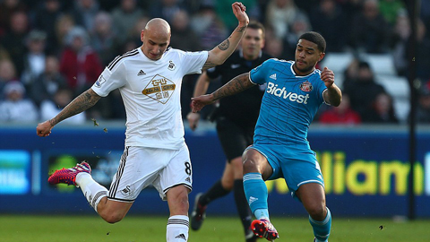 Swansea City 1-1 Sunderland (Vòng 24 Premier League 2014/15)