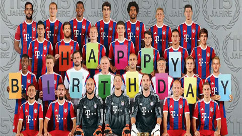 Bayern Munich làm clip đặc biệt kỷ niệm sinh nhật lần thứ 115
