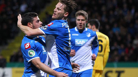 Aalen 0-2 Hoffenheim (Vòng 1/8 Cúp QG Đức)