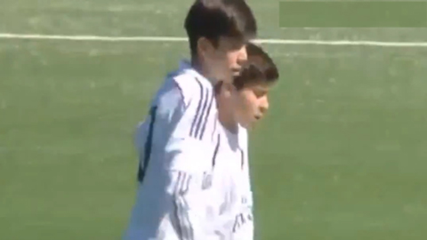 Con trai Zidane lập siêu phẩm cho U14 Real Madrid