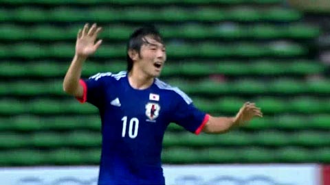 Nakajima mở tỷ số (U23 Việt Nam 0-2 U23 Nhật Bản)