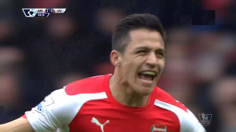 Sanchez nâng tỷ số lên 3-0 (Arsenal 3-0 Liverpool)