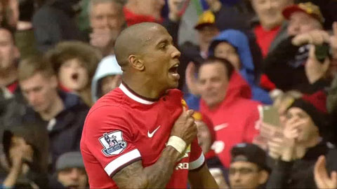 Ashley Young gỡ hòa cho Quỷ đỏ (Man Utd 4-2 Man City)