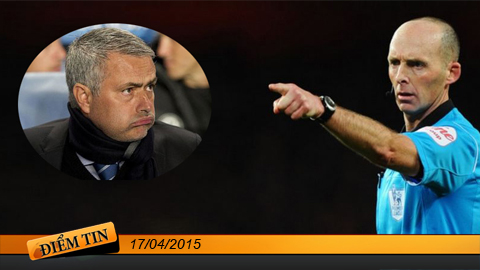 Điểm tin+ (17/4): Trọng tài Mourinho ghét nhất sẽ bắt trận Chelsea vs M.U