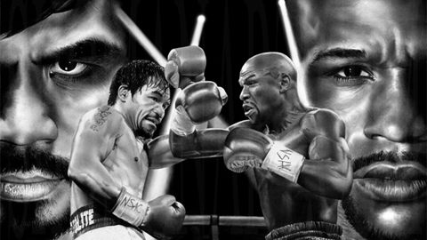 Hình ảnh độc về cuộc so găng giữa Mayweather và Pacquiao