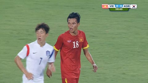 Công Phượng và Ngọc Thắng liên tiếp uy hiếp khung thành U23 Hàn Quốc (U23 Việt Nam - U23 Hàn Quốc)