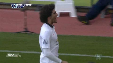 Young kiến tạo đẹp, Fellaini đánh đầu ghi bàn (C.Palace 1-2 M.U)