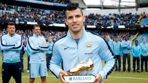 Khoảnh khắc Sergio Aguero nhận danh hiệu Vua phá lưới