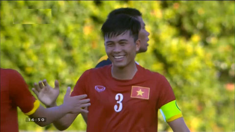 Mạnh Hùng nâng tỷ số lên 6-0 (U23 Việt Nam - U23 Brunei)