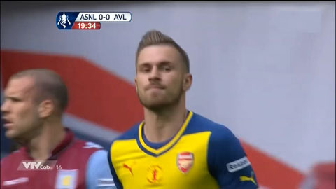 Ramsey bỏ lỡ cơ hội ngon ăn mười mươi (Arsenal 4-0 Aston Villa)